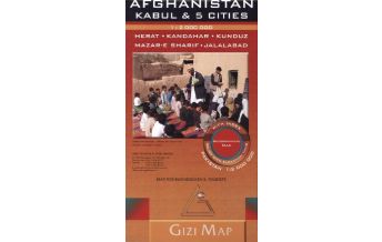 Road Maps Gizi Map Afghanistan, Kabul & 5 Cities, Geographical Map . Gizi Map