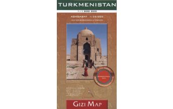 Straßenkarten Asien Gizi Map Turkmenistan, Geographical Map Gizi Map
