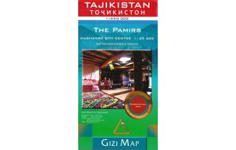 Straßenkarten Gizi Geographical Map - Tajikistan Tadschikistan 1:650.000 inkl. Dushanbe 1:25.000 Gizi Map