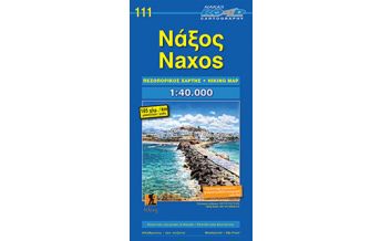 Inselkarten Ägäis Road Editions Hiking Map 111, Náxos 1:40.000 Orama Editions