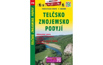 Cycling Maps Austria SHOcart Tourist Map 216, Telčsko, Znojemsko, Podyjí 1:100.000 Shocart