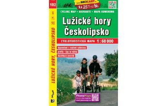 Radkarten SHOcart Cycling Map 102 Tschechien - Luzicke hory Ceskolipsko 1:60.000 Shocart