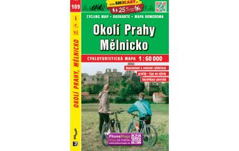 Cycling Maps SHOcart Cycling Map 109 Tschechien - Okoli Prahy, Melnicko 1:60.000 Shocart