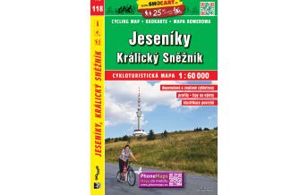 Cycling Maps Czech Republic SHOcart Cycling Map 118 Tschechien - Jeseniky 1:60.000 Shocart