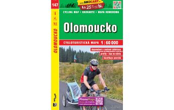 Radkarten Tschechien SHOcart Cycling Radkarte 147, Olomoucko/Olmütz 1:60.000 Shocart