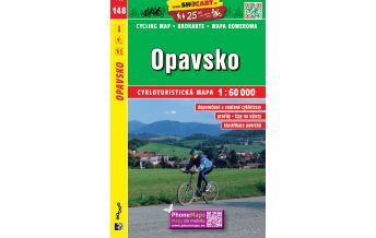 Radkarten Tschechien SHOcart Cycling Map 148 Tschechien - Opavsko 1:60.000 Shocart
