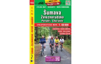 Cycling Maps SHOcart Cycling Map 155 - Sumava, Zeleznorudsko 1:60.000 Shocart
