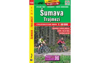 Cycling Maps SHOcart Cycling Map 156 Tschechien - Sumava Trojmezi 1:60.000 Shocart