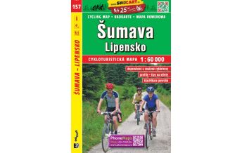 Cycling Maps SHOcart Radkarte 157, Šumava/Böhmerwald, Lipensko 1:60.000 Shocart