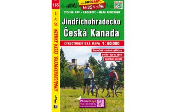 Cycling Maps SHOcart Radkarte 163, Jindřichohradecko, Česká Kanada/Böhmisches Kanada 1:60.000 Shocart