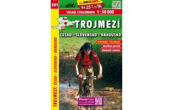Cycling Maps SHOcart Radkarte 501 Österreich/Slowakei/Tschechien - Dreiländereck/Trojmezi 1:50.000 Shocart