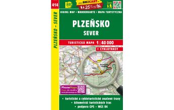 Hiking Maps Czech Republic SHOcart Wanderkarte 414, Plzeňsko/Pilsen - Sever/Nord 1:40.000 Shocart