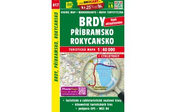 Wanderkarten Brdy, Pribramsko, Rokycansko 1:40.000 Shocart
