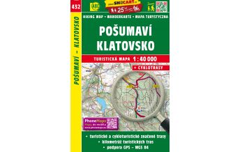 Hiking Maps Czech Republic SHOcart Wanderkarte 432, Pošumaví/Böhmerwald-Vorgebirge, Klatovsko/Klattau 1:40.000 Shocart