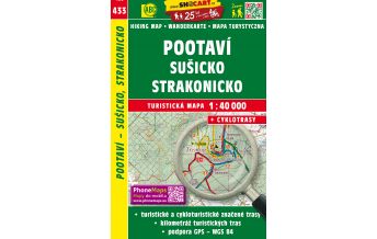 Hiking Maps Czech Republic SHOCart WK 433 Tschechien - Pootavi, Susicko, Strakonicko 1:40.000 Shocart