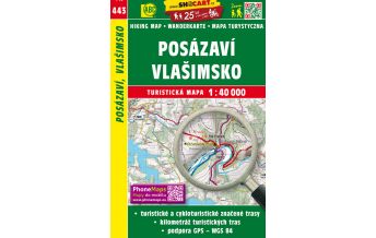 Hiking Maps Czech Republic SHOCart WK 443 Tschechien - Posazavi, Vlasimsko 1:40.000 Shocart