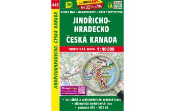 Hiking Maps Czech Republic SHOCart WK 445 Tschechien - Jindrichohradecko, Ceska Kanada 1:40.000 Shocart