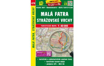 Hiking Maps Slovakia SHOcart Wanderkarte 478, Malá Fatra/Kleine Fatra, Strážovske vrchy 1:40.000 Shocart