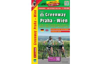 Cycling Maps Fernradweg-Karte Greenway Praha/Prag - Wien 1:110.000 Shocart