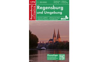 Hiking Maps Bavaria PhoneMaps Wander- und Radkarte 179, Regensburg und Umgebung 1:50.000 PHONEMAPS