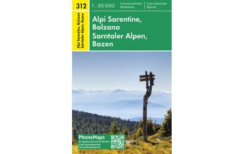 Hiking Maps Italy PhoneMaps Wander- und Radkarte 312, Sarntaler Alpen, Bozen 1:50.000 PHONEMAPS