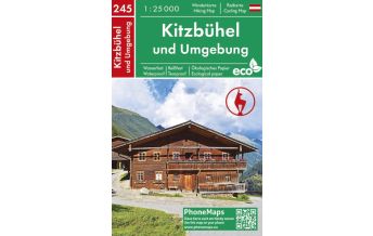 Wanderkarten Tirol PhoneMaps Wander- & Radkarte 245, Kitzbühel und Umgebung 1:25.000 PHONEMAPS