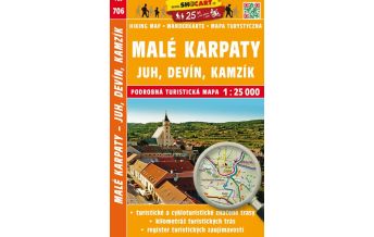 Wanderkarten Slowakei SHOcart-Wanderkarte 706, Malé Karpaty/Kleine Karpaten - Juh, Devín, Kamzík 1:25.000 Shocart