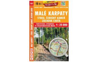 Hiking Maps Slovakia SHOcart-Wanderkarte 707, Malé Karpaty/Kleine Karpaten - střed, Červený Kameň, Zochova chata 1:25.000 Shocart