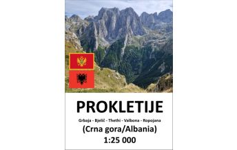 Wanderkarten Serbien + Montenegro Kleslo-Wanderkarte Prokletije 1:25.000 Eigenverlag Michal Kleslo