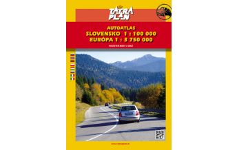 Road & Street Atlases Tatraplan Autoatlas Slowakei - Slovensko / Slowakei 1:100.000 + Europa 1:3.750.000 DobroMapa-TatraPlan