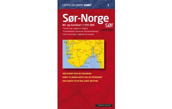 Straßenkarten Norwegen Cappelens Turistkart Norwegen - Sör-Norge sör. Süd- Südnorwegen 1:335.000 Cappelens