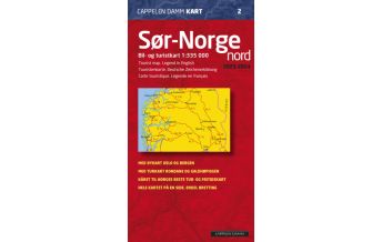 Straßenkarten Norwegen Cappelens Turistkart Norwegen - Sör-Norge nord. Südnorwegen- Nord 1:335.000 Cappelens