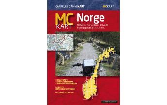 Motorcycling Cappelen Damm MC Kart/Motorradkarte Norge/Norwegen 1:1.100.000 Cappelens
