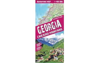 Hiking Maps Georgia Terraquest Adventure Map Georgien/Georgia - Caucasus Mountains 1:400.000 terraQuest
