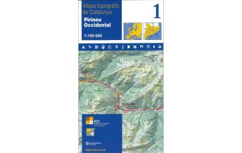Road Maps Spain 1 ICGC WK Serie-100 Katalonien/Andorra - Pirineu Occidental 1:100.000 Institut Cartogràfic i Geològic de Catalunya