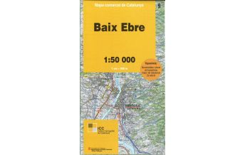 Hiking Maps Spain Mapa comarcal de Catalunya 9, Baix Ebre 1:50.000 Institut Cartogràfic i Geològic de Catalunya