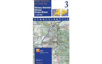 Straßenkarten Spanien ICGC Topografische Karte 3 Katalonien - Pirineu Oriental, Girona, Costa Brava 1:100.000 Institut Cartogràfic i Geològic de Catalunya