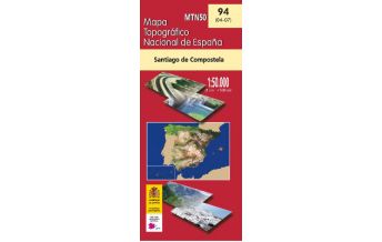 Wanderkarten Spanien CNIG-Karte MTN50 94, Santiago de Compostela 1:50.000 CNIG