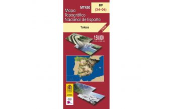 Hiking Maps Spain CNIG-Karte MTN50 - 89, Tolosa 1:50.000 CNIG