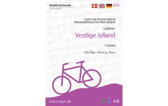 Radkarten Nordisk Radwanderkarte 6/8 Dänemark - Vestjylland 1:100.000 Nordisk