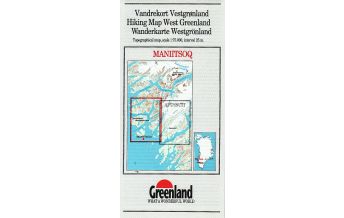 Hiking Maps Denmark - Greenland Greenland Hiking Map 14, Maniitsoq 1:75.000 Udvalget for Vandreturisme i Grønland