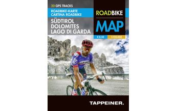 Road Cycling Roadbike-Karte Südtirol, Dolomites/Dolomiten, Lago di Garda/Gardasee 1:120.000 Athesia-Tappeiner