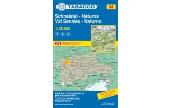Skitourenkarten Tabacco-Karte 04, Schnalstal/Val Senales, Naturns/Naturno 1:25.000 Tabacco