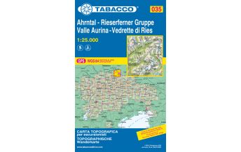 Skitourenkarten Tabacco-Karte 035, Ahrntal/Valle Aurina, Rieserferner Gruppe/Vedrette di Ries 1:25.000 Tabacco