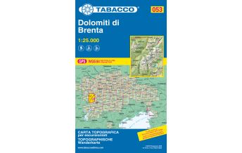 Mountainbike-Touren - Mountainbikekarten Tabacco-Karte 053, Dolomiti di Brenta 1:25.000 Tabacco