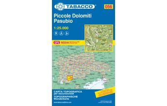 Ski Touring Maps Tabacco-Karte 056, Piccole Dolomiti/Kleine Dolomiten, Pasubio 1:25.000 Tabacco