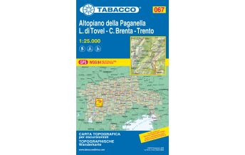 Mountainbike Touring / Mountainbike Maps Tabacco-Karte 067, Altopiano della Paganella, Cima Brenta, Lago di Tovel 1:25.000 Tabacco