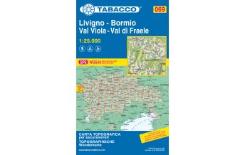 Ski Touring Maps Tabacco-Karte 069, Livigno, Bormio, Val Viola, Val di Fraele 1:25.000 Tabacco