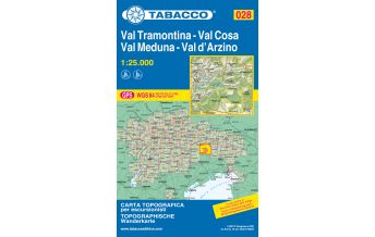 Mountainbike-Touren - Mountainbikekarten Tabacco-Karte 028, Val Tramontina, Val Cosa, Val Meduna, Val d'Arzino 1:25.000 Tabacco