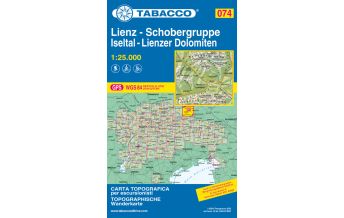 Wanderkarten Tirol Tabacco-Karte 074, Lienz, Schobergruppe, Iseltal, Lienzer Dolomiten 1:25.000 Tabacco